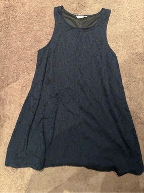Socialite Navy Lace Sleeveless Mini Dress